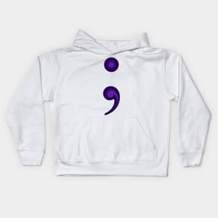 Papercut effect semicolon Kids Hoodie